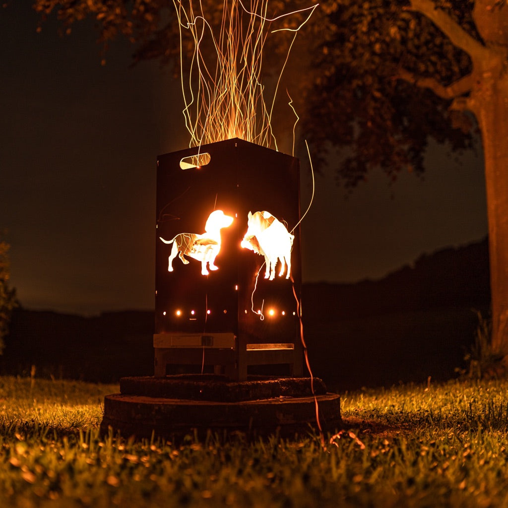 Feuertonne "Waidmannsheil" mit Wunschmotiven